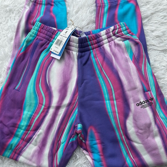 Adidas NWT Trippy Psychedelic Multicolor Drip All Over Print Sweatpants - Picture 7 of 9